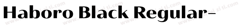 Haboro Black Regular字体转换